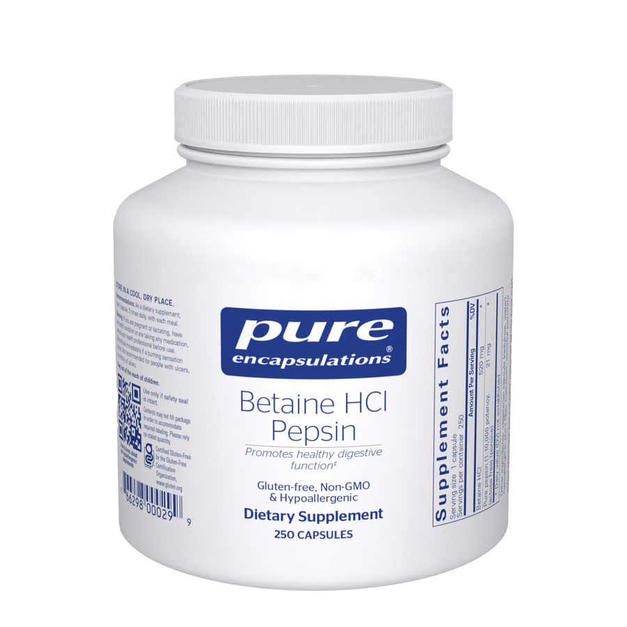 Betaine HCl Pepsin (250 capsules)