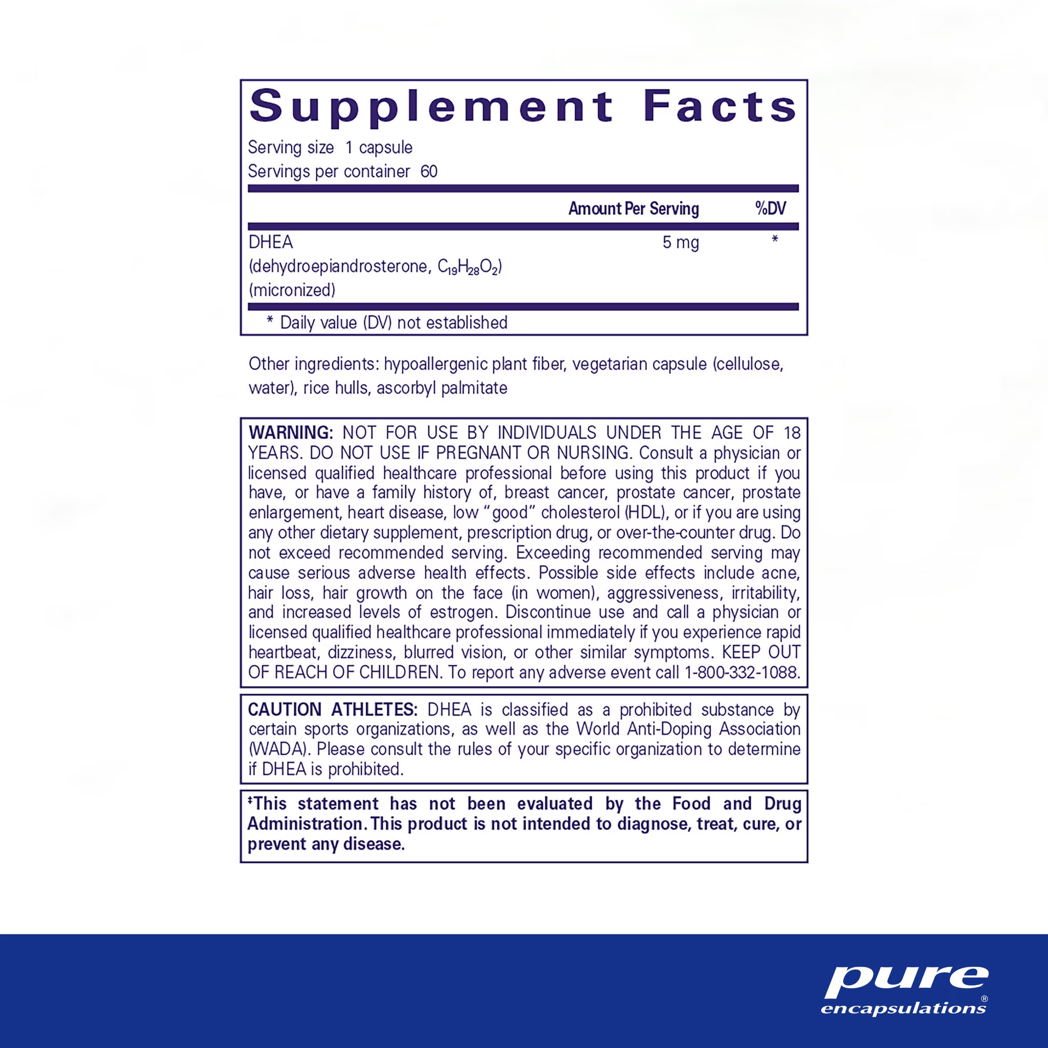 DHEA 5 mg (60 capsules)